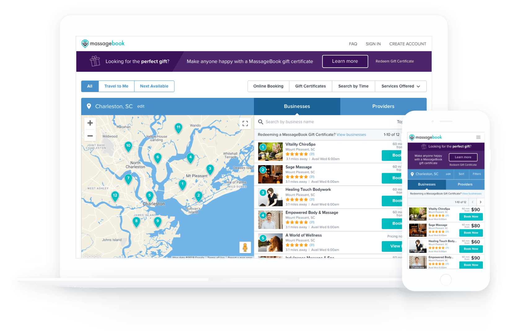 MassageBook Search Directory